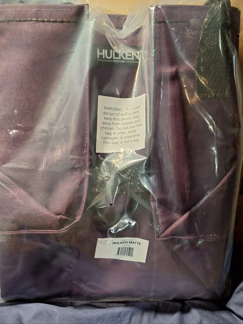 NWT Hulken Bag, MATTE PLUM, Medium